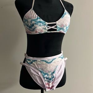 Pastel tie die bikini, adorable!
